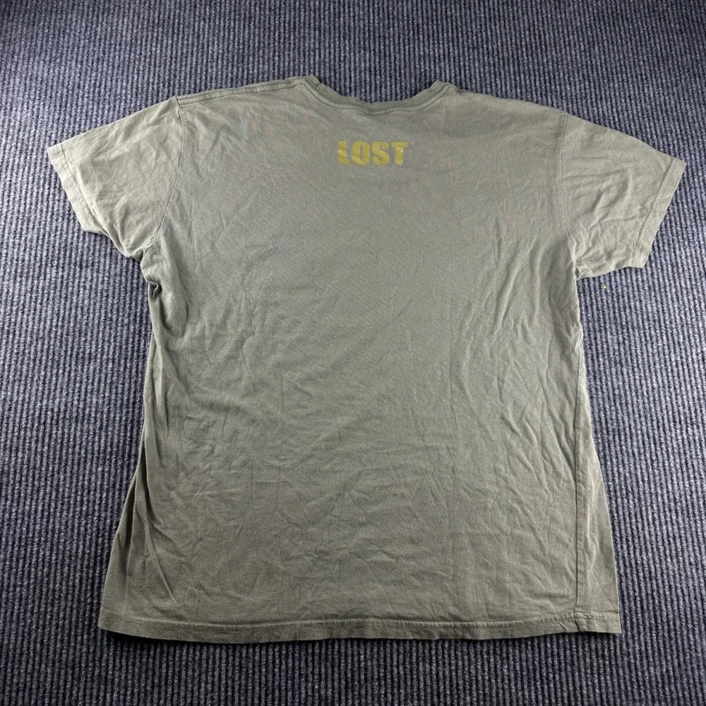 ABC Studios Lost TV Show Dharma Initiative Graphic T-Shirt Olive Green XL